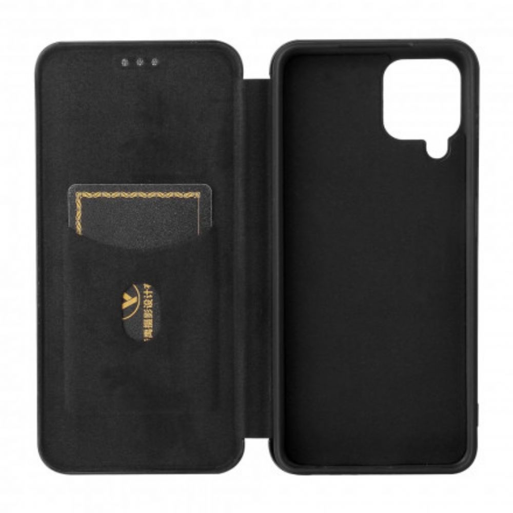 Bescherming Hoesje voor Samsung Galaxy A22 4G Folio-hoesje Koolstofvezel