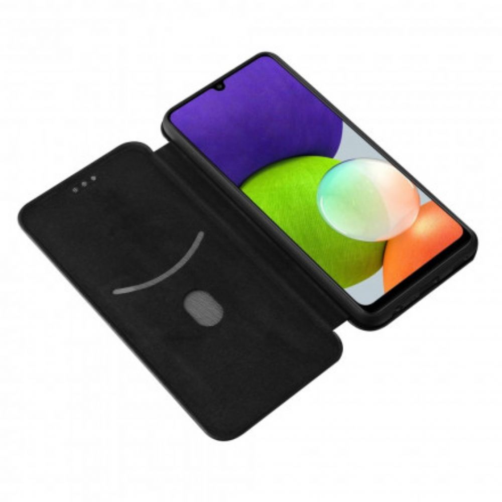 Bescherming Hoesje voor Samsung Galaxy A22 4G Folio-hoesje Koolstofvezel