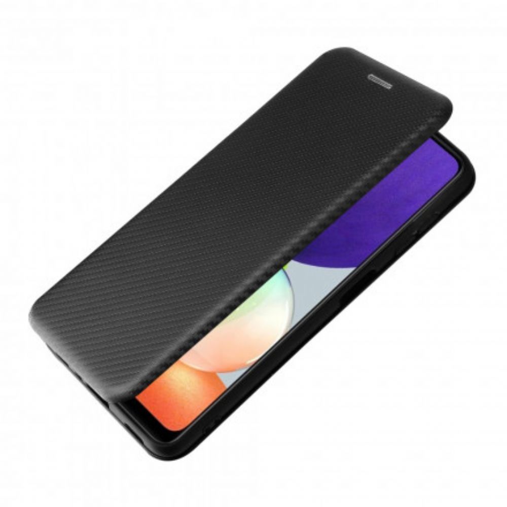 Bescherming Hoesje voor Samsung Galaxy A22 4G Folio-hoesje Koolstofvezel
