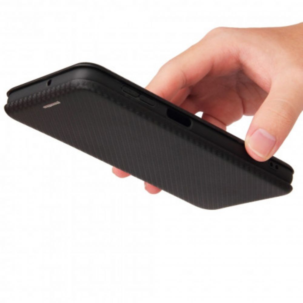 Bescherming Hoesje voor Samsung Galaxy A22 4G Folio-hoesje Koolstofvezel