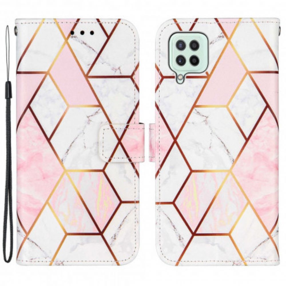 Folio-hoesje voor Samsung Galaxy A22 4G Geometrisch Marmer