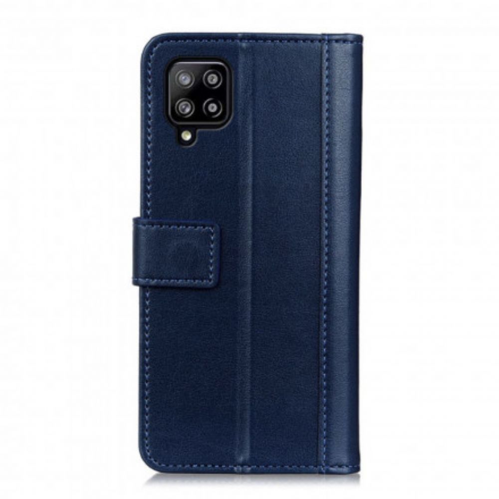 Folio-hoesje voor Samsung Galaxy A22 4G Gesplitste Leerkleurige Versie