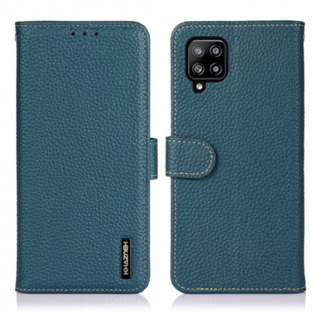 Folio-hoesje voor Samsung Galaxy A22 4G Khazneh Lychee Leer