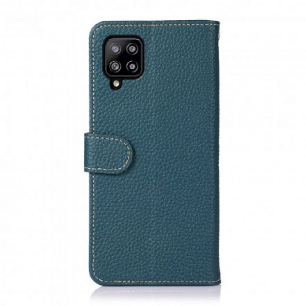 Folio-hoesje voor Samsung Galaxy A22 4G Khazneh Lychee Leer