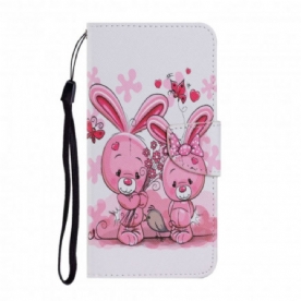 Folio-hoesje voor Samsung Galaxy A22 4G Konijnen