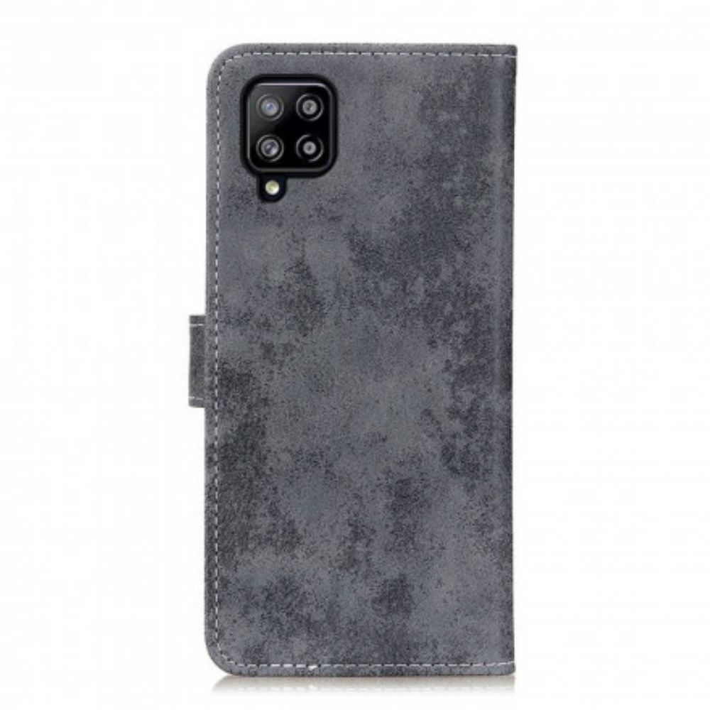 Folio-hoesje voor Samsung Galaxy A22 4G Vintage Leereffect