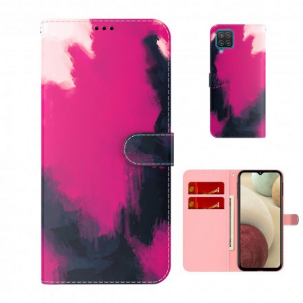 Leren Hoesje voor Samsung Galaxy A22 4G Abstract