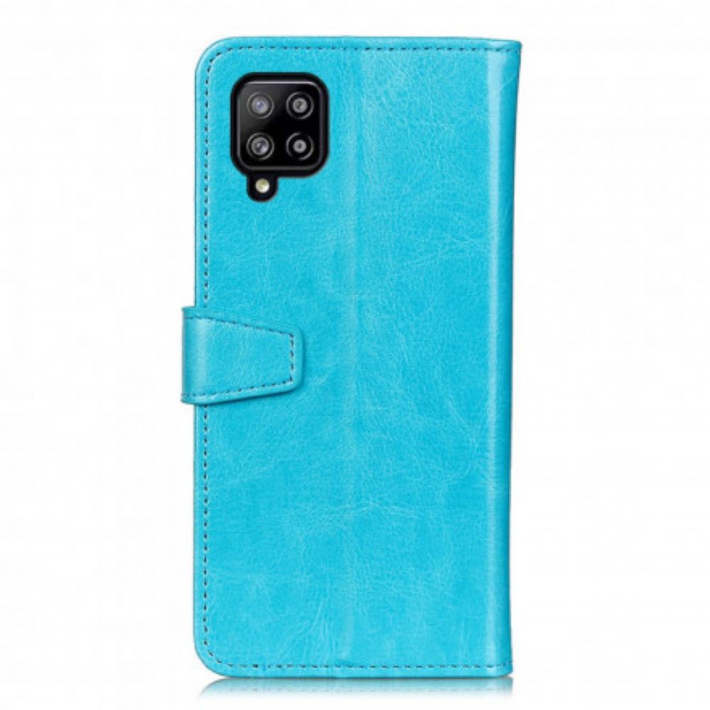 Leren Hoesje voor Samsung Galaxy A22 4G Eenvoudig Glanzend Leereffect