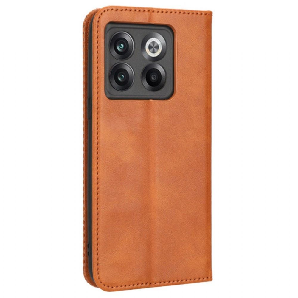 Bescherming Hoesje voor OnePlus 10T 5G Folio-hoesje Gestileerde Leerstijl