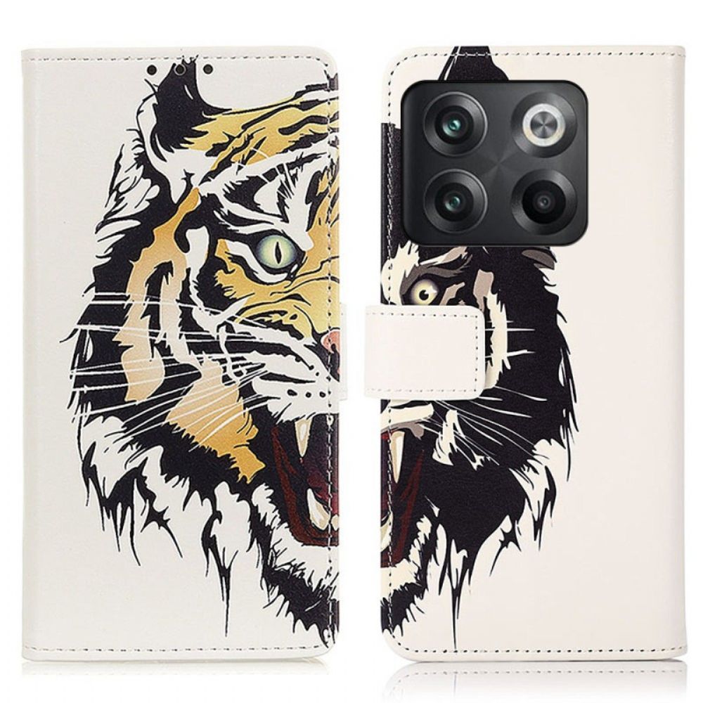 Folio-hoesje voor OnePlus 10T 5G Felle Tijger