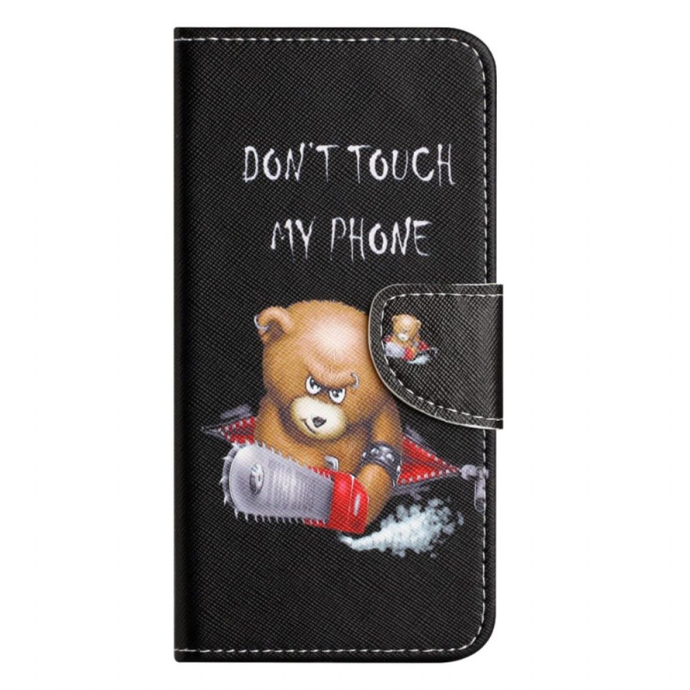 Folio-hoesje voor OnePlus 10T 5G Gevaarlijke Beer