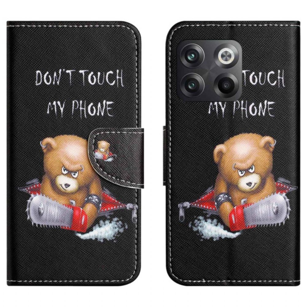 Folio-hoesje voor OnePlus 10T 5G Gevaarlijke Beer