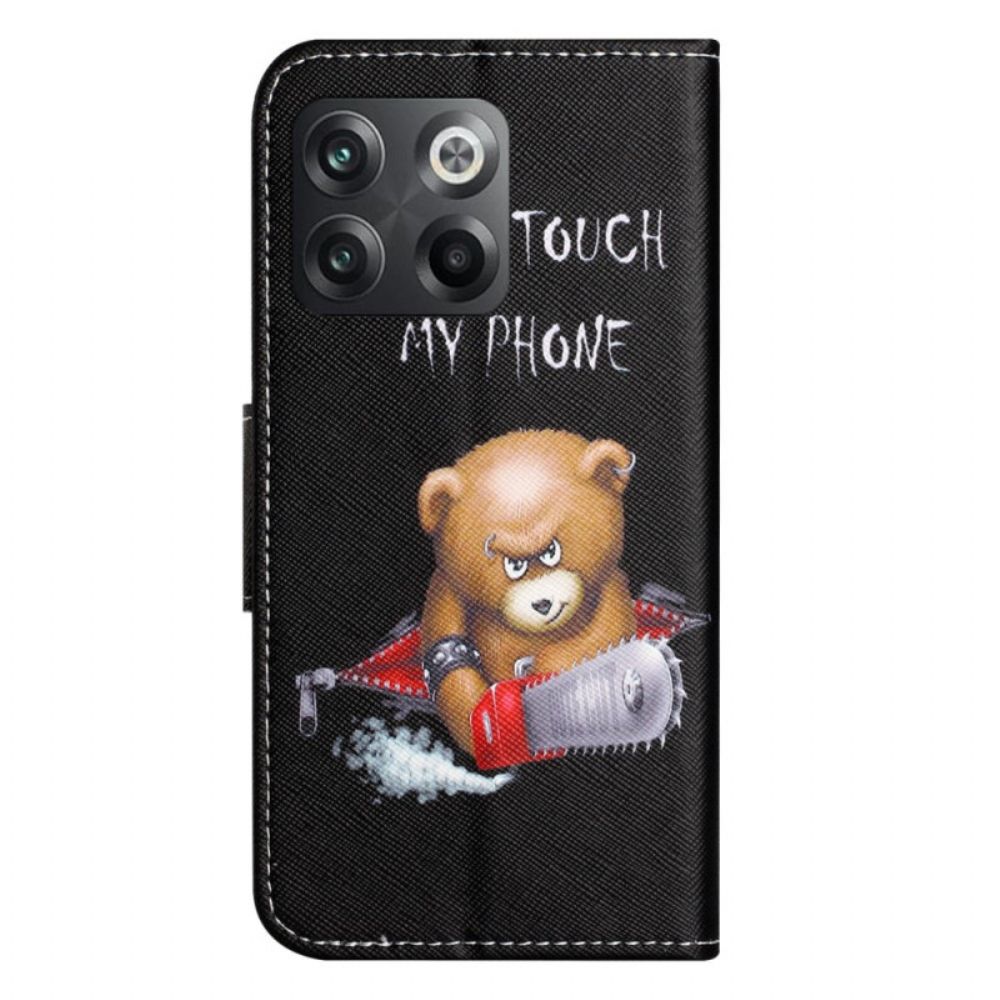 Folio-hoesje voor OnePlus 10T 5G Gevaarlijke Beer