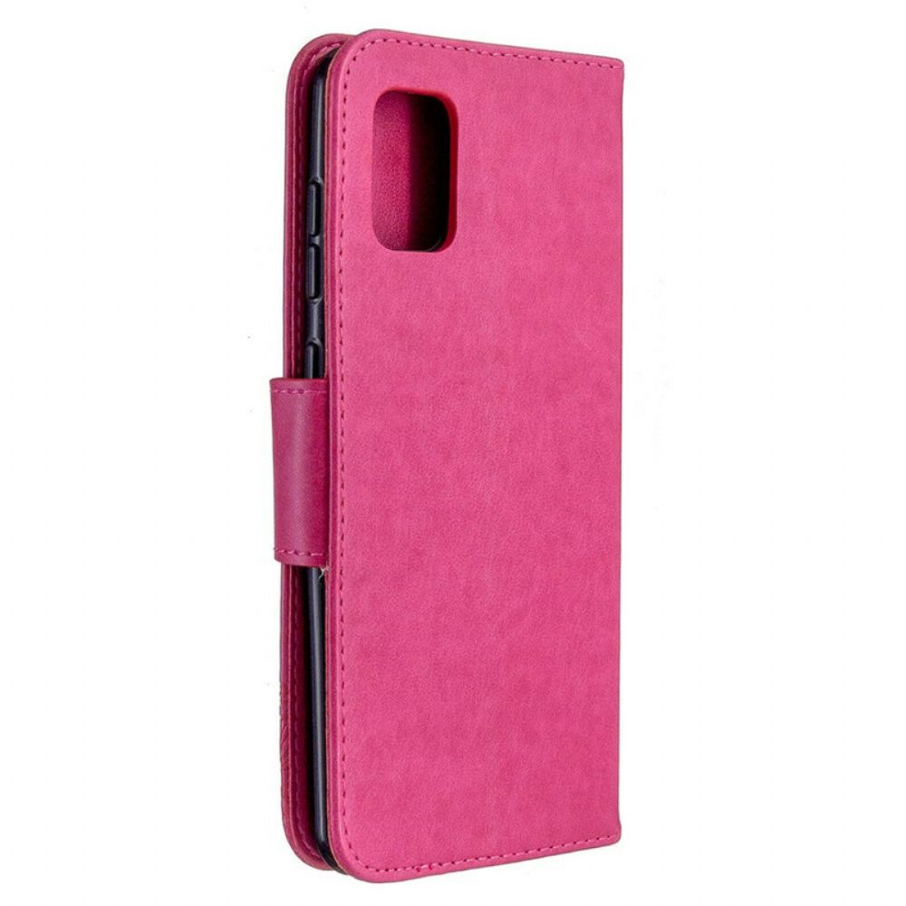 Folio-hoesje voor Samsung Galaxy A31 Vlinders Tijdens De Vlucht Met Lanyard