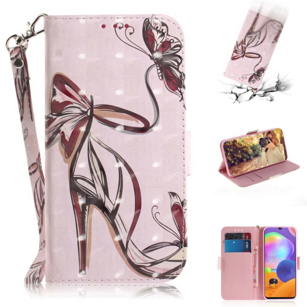 Leren Hoesje voor Samsung Galaxy A31 Met Ketting Bandpomp