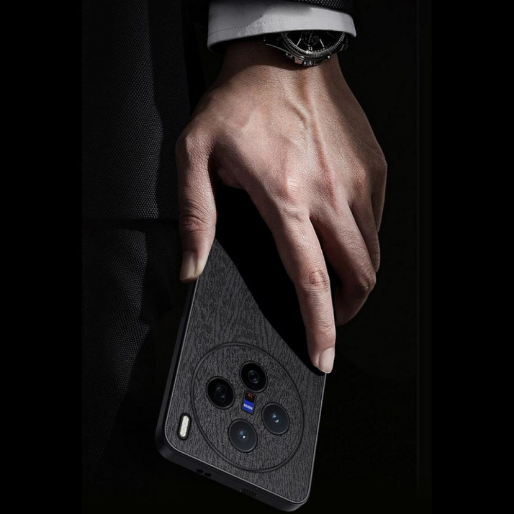 Case Hoesje Vivo X200 Telefoonhoesje Houtnerf-effect