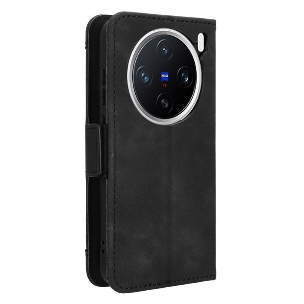Flip Case Leren Vivo X200 Multi-kaart