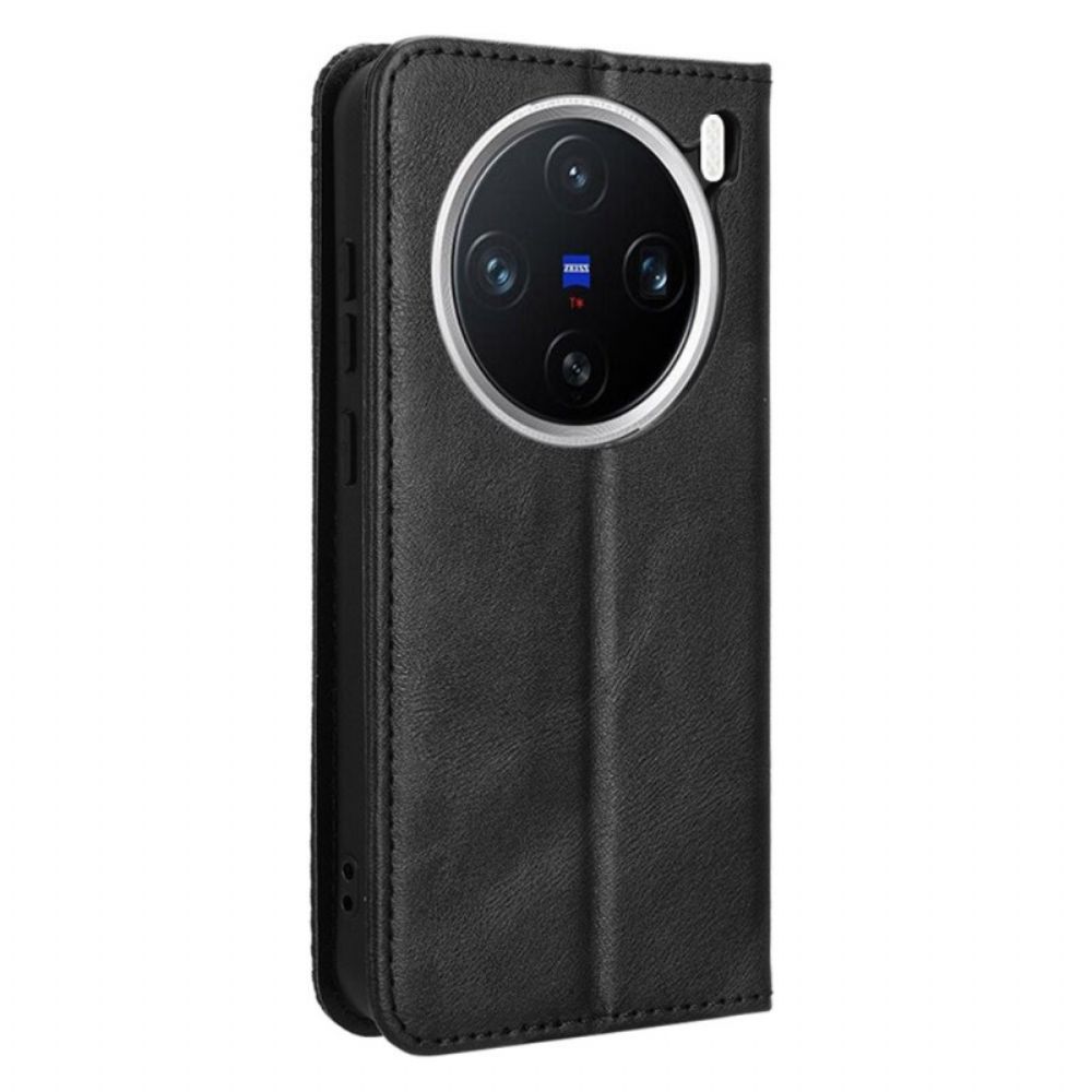 Folio-hoesje Vivo X200 Telefoonhoesje Vintage Rand