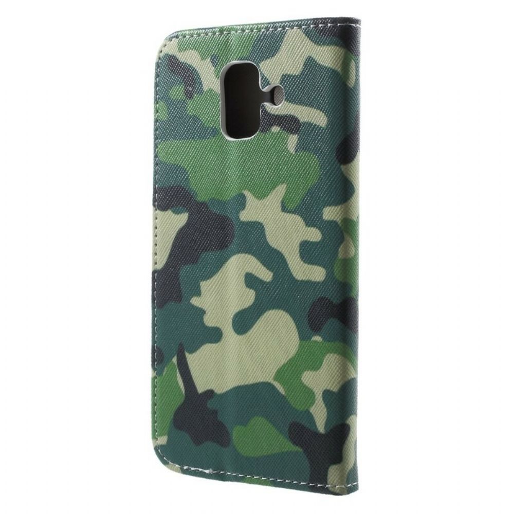 Flip Case voor Samsung Galaxy A6 Militaire Camouflage
