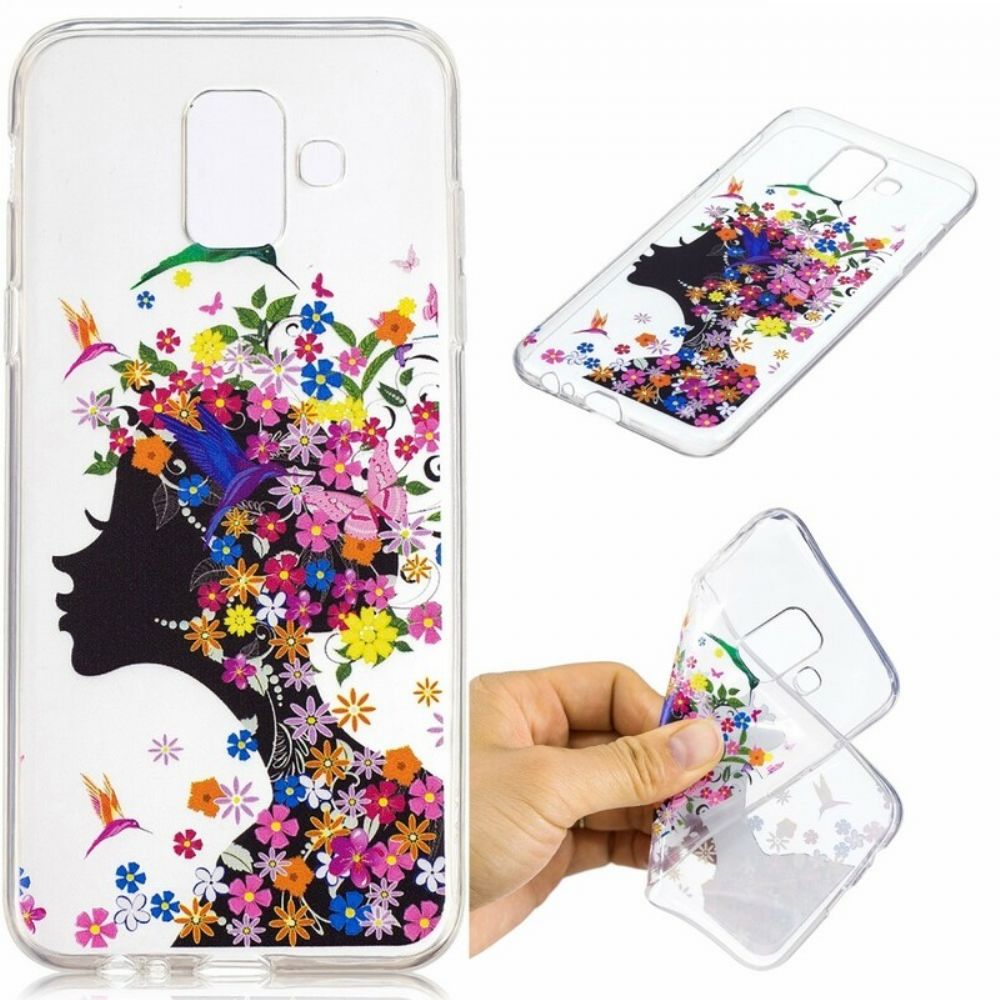 Hoesje voor Samsung Galaxy A6 Transparant Bloemenhaar