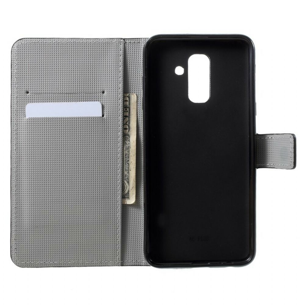 Leren Hoesje voor Samsung Galaxy A6 Galaxy Tekeningen