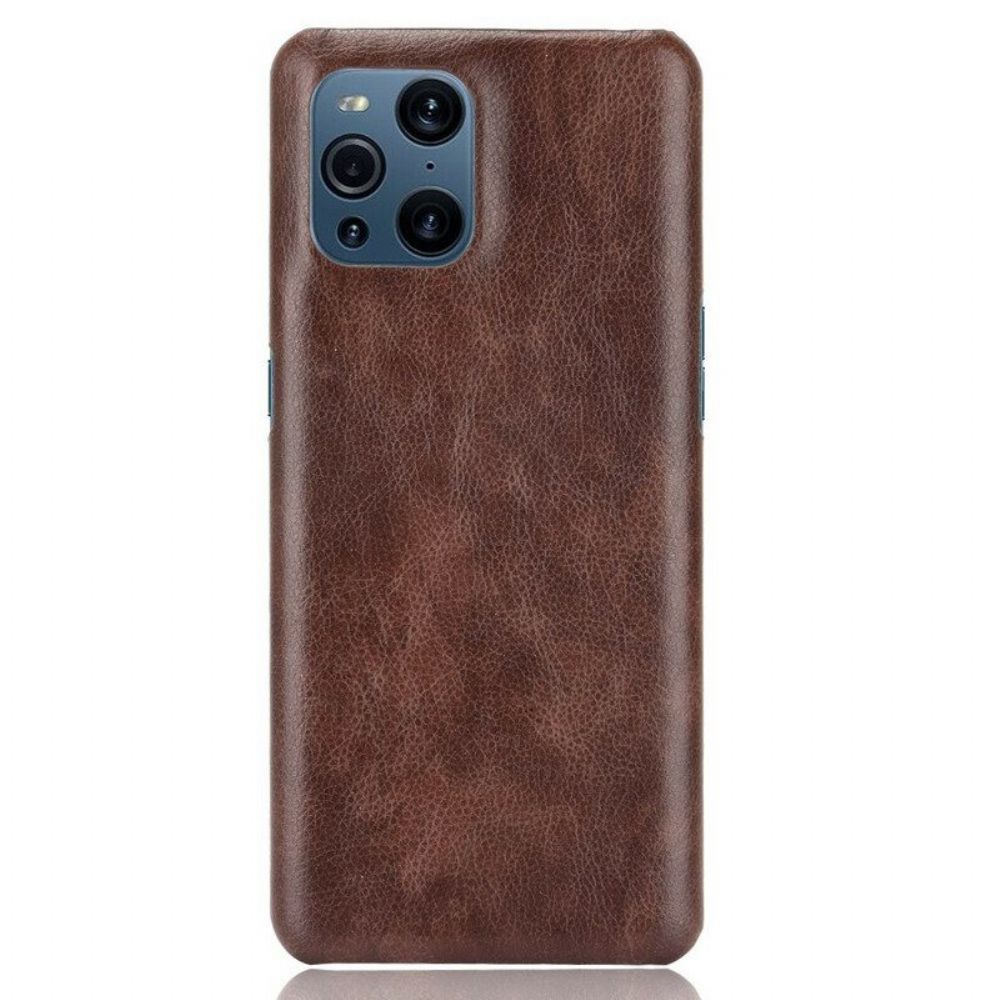 Hoesje voor Oppo Find X3 Pro Litchi-leereffect