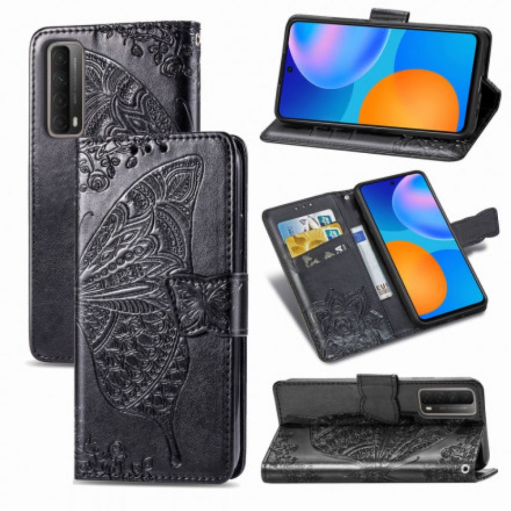 Folio-hoesje voor Huawei P Smart 2021 Halve Vlinders