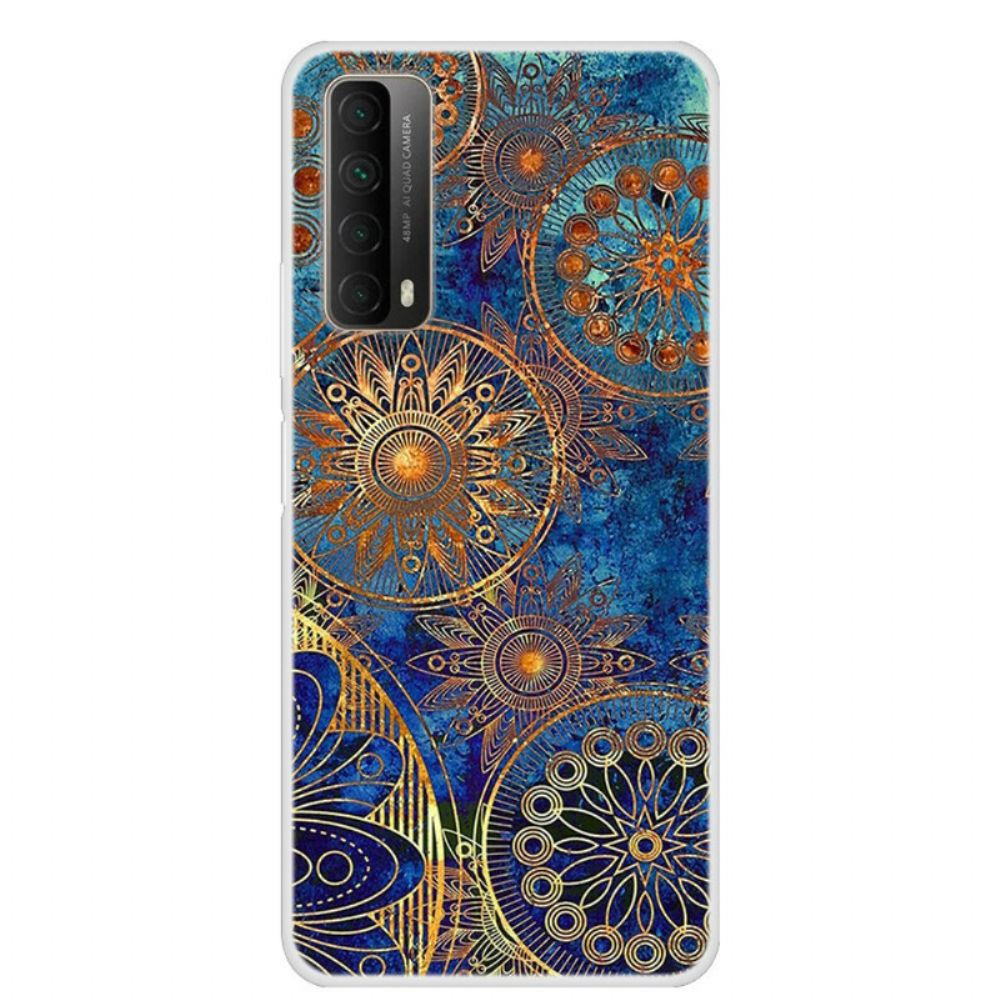 Hoesje voor Huawei P Smart 2021 Gouden Mandala's