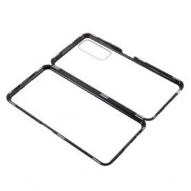 Hoesje voor Huawei P Smart 2021 Voor- En Achterkant Van Gehard Glas En Metaal