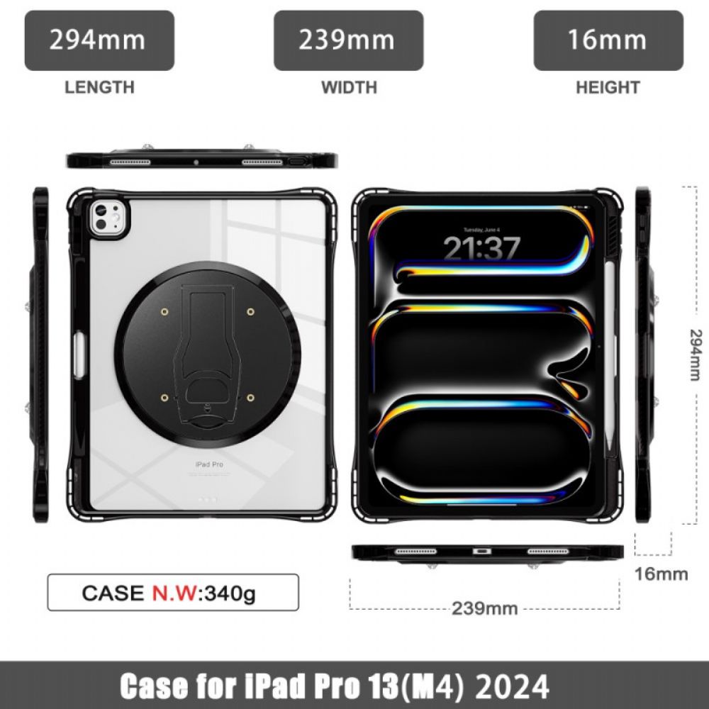 Case Hoesje iPad Pro 13 (2025) Telefoonhoesje Transparant Met Standaard