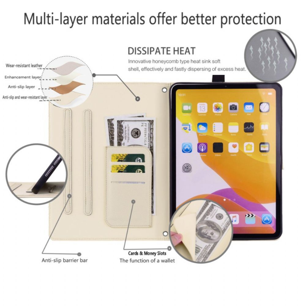 Folio-hoesje iPad Pro 13 (2025) Kattenkop