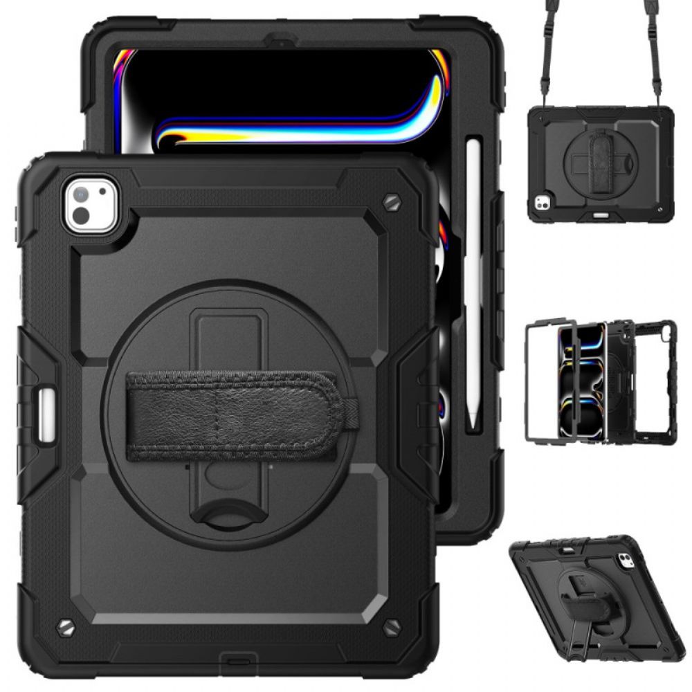 Hoesje iPad Pro 13 (2025) Robuust Met Schermbeschermer En Schouderriem