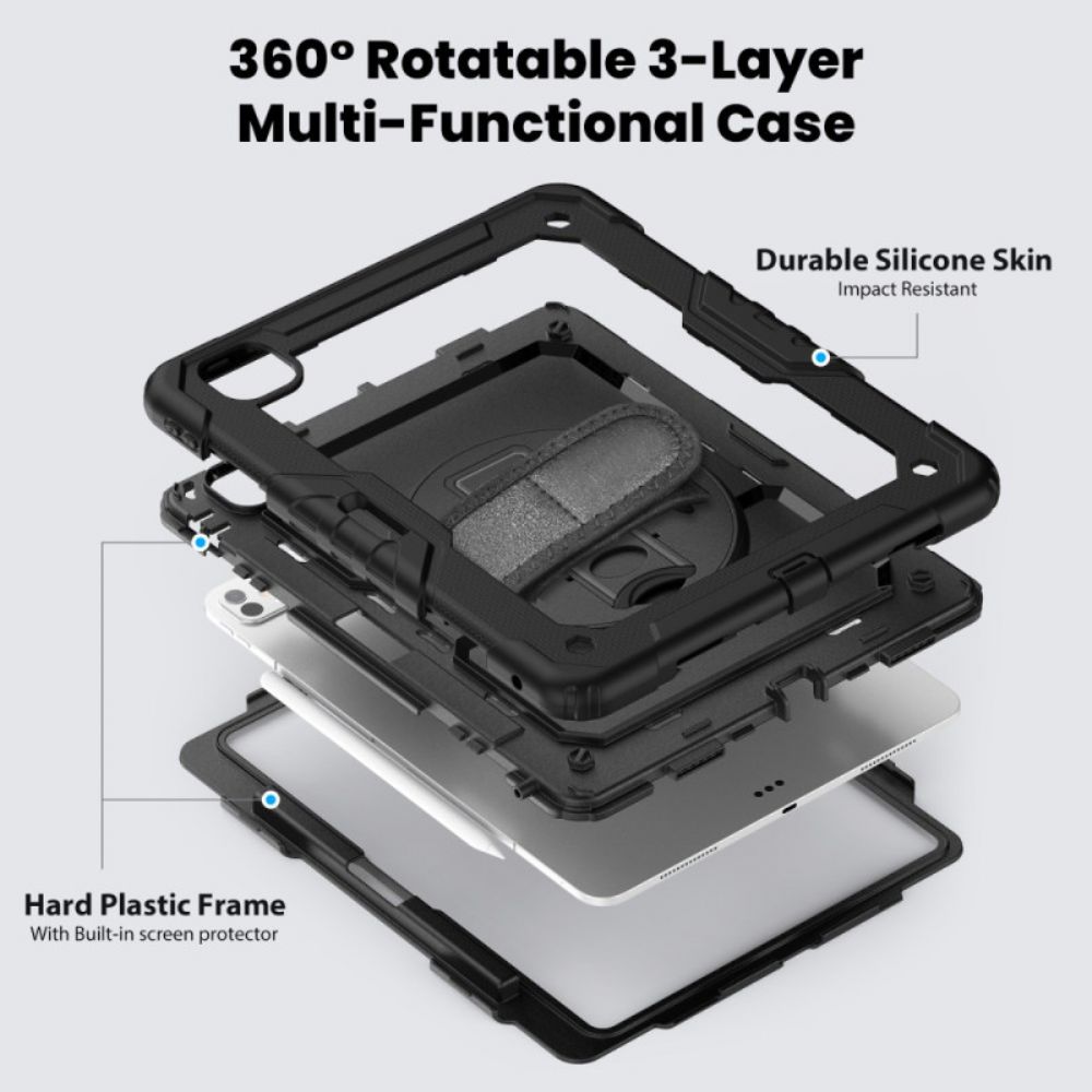 Hoesje iPad Pro 13 (2025) Robuust Met Schermbeschermer En Schouderriem