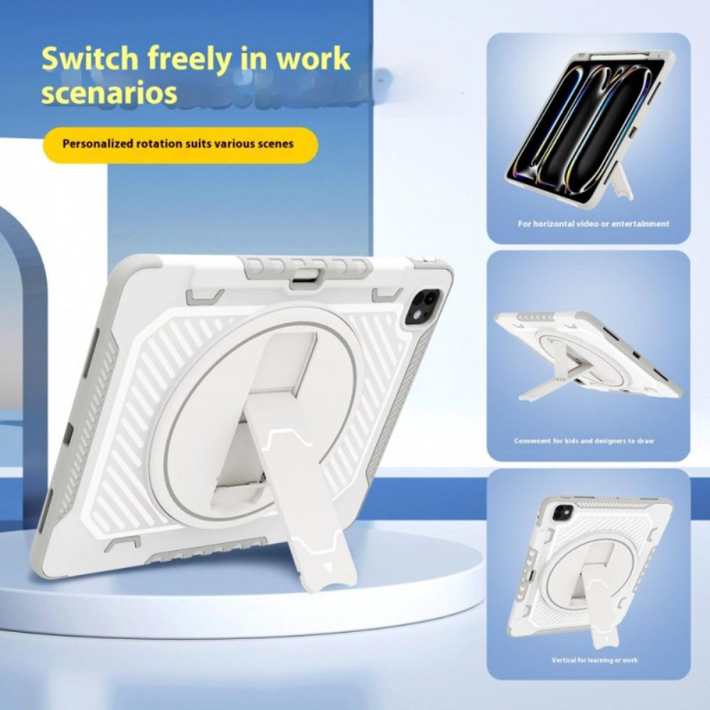 Hoesje iPad Pro 13 (2025) Stylushouder En Verstelbare Standaard Bescherming Hoesje