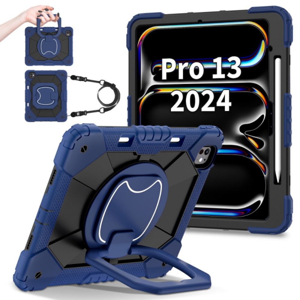 Hoesje iPad Pro 13 (2025) Tweekleurige Standaard En Schouderriem