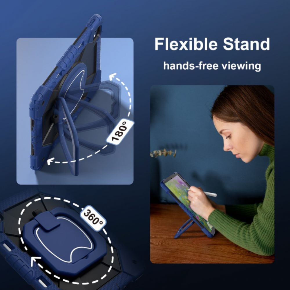 Hoesje iPad Pro 13 (2025) Tweekleurige Standaard En Schouderriem