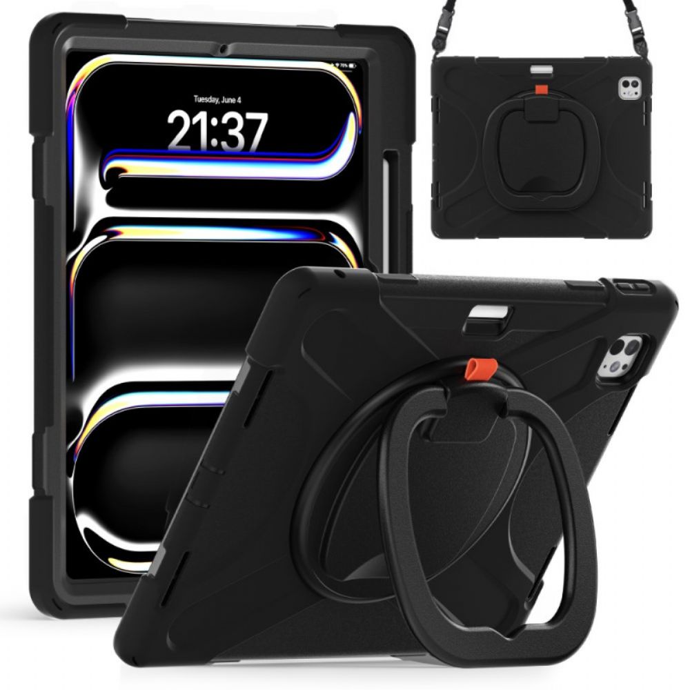 Hoesje Voor iPad Pro 13 (2025) Ringhouder En Verstelbare Schouderriem