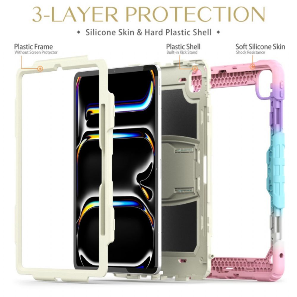 Hoesje Voor iPad Pro 13 (2025) Robuust Met Pennenhouder En Schouderriem