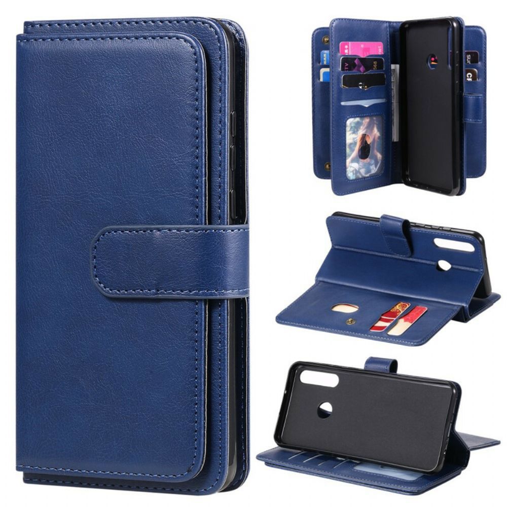 Folio-hoesje voor Huawei Y6p Multifunctionele Kaarthouder Voor 10 Kaarten
