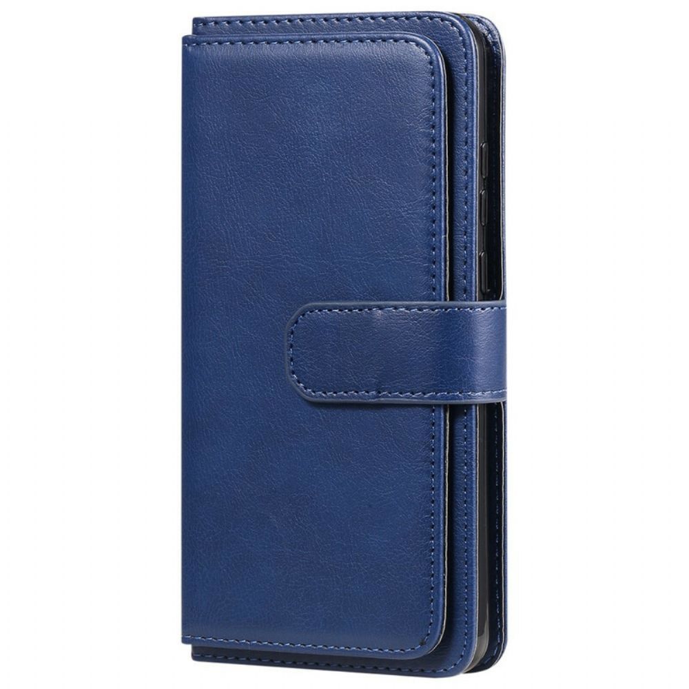 Folio-hoesje voor Huawei Y6p Multifunctionele Kaarthouder Voor 10 Kaarten