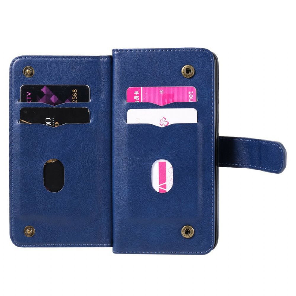 Folio-hoesje voor Huawei Y6p Multifunctionele Kaarthouder Voor 10 Kaarten