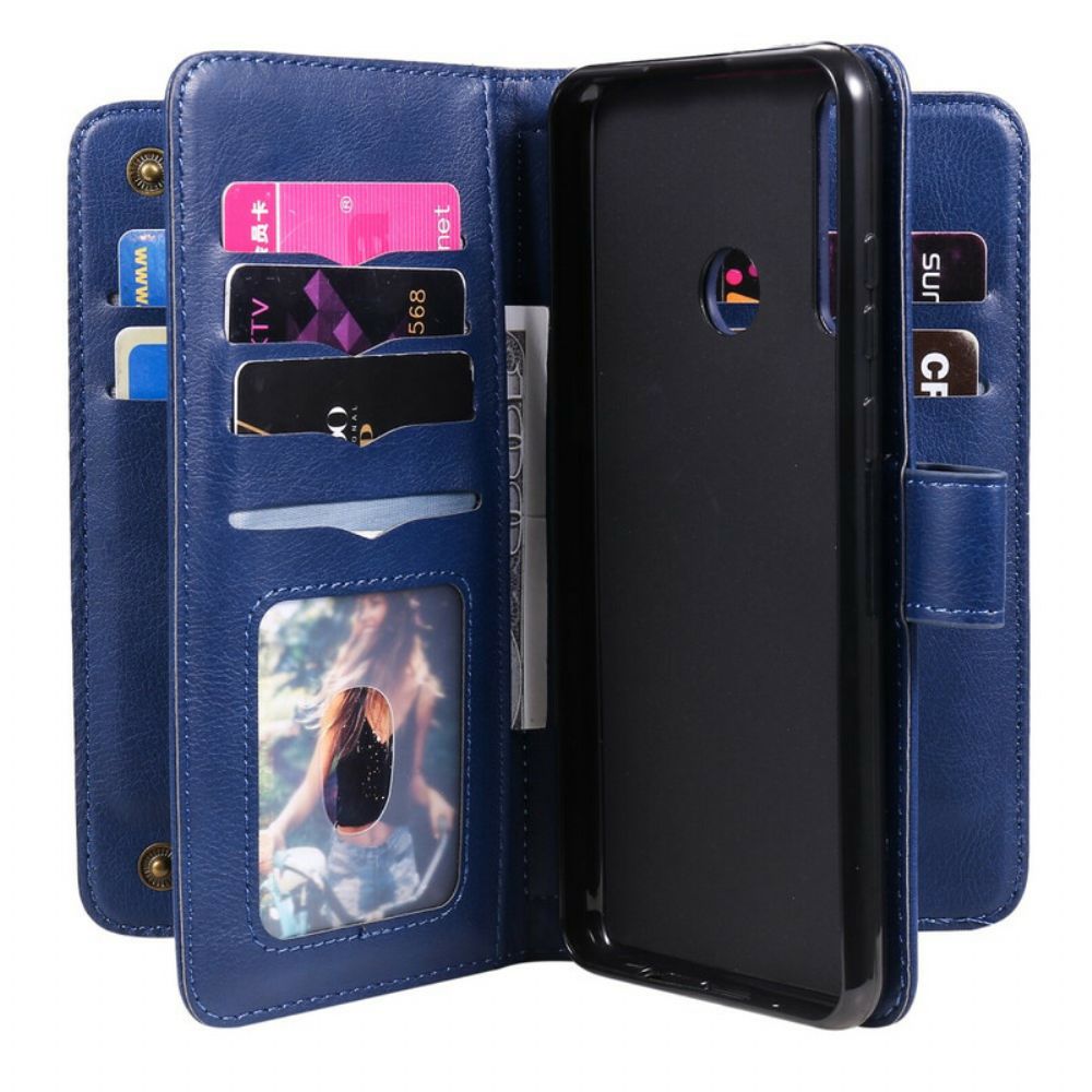 Folio-hoesje voor Huawei Y6p Multifunctionele Kaarthouder Voor 10 Kaarten