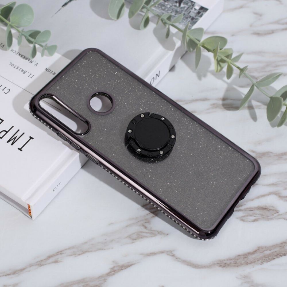 Hoesje voor Huawei Y6p Pailletten En Diamanten Ring