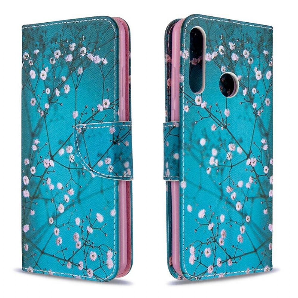 Leren Hoesje voor Huawei Y6p Bloeiende Boom