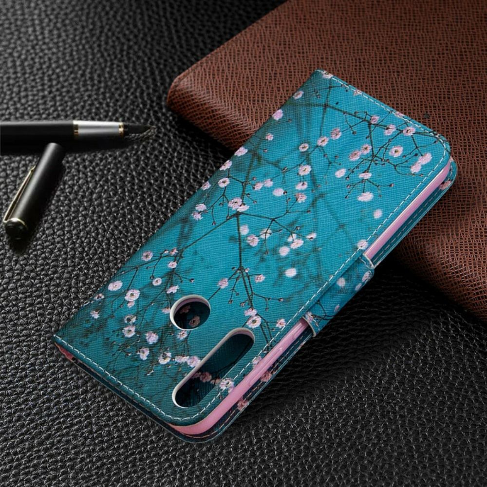 Leren Hoesje voor Huawei Y6p Bloeiende Boom