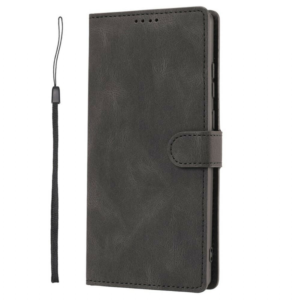 Folio-hoesje voor Samsung Galaxy Note 20 Klassieke Retro Lederen Stijl