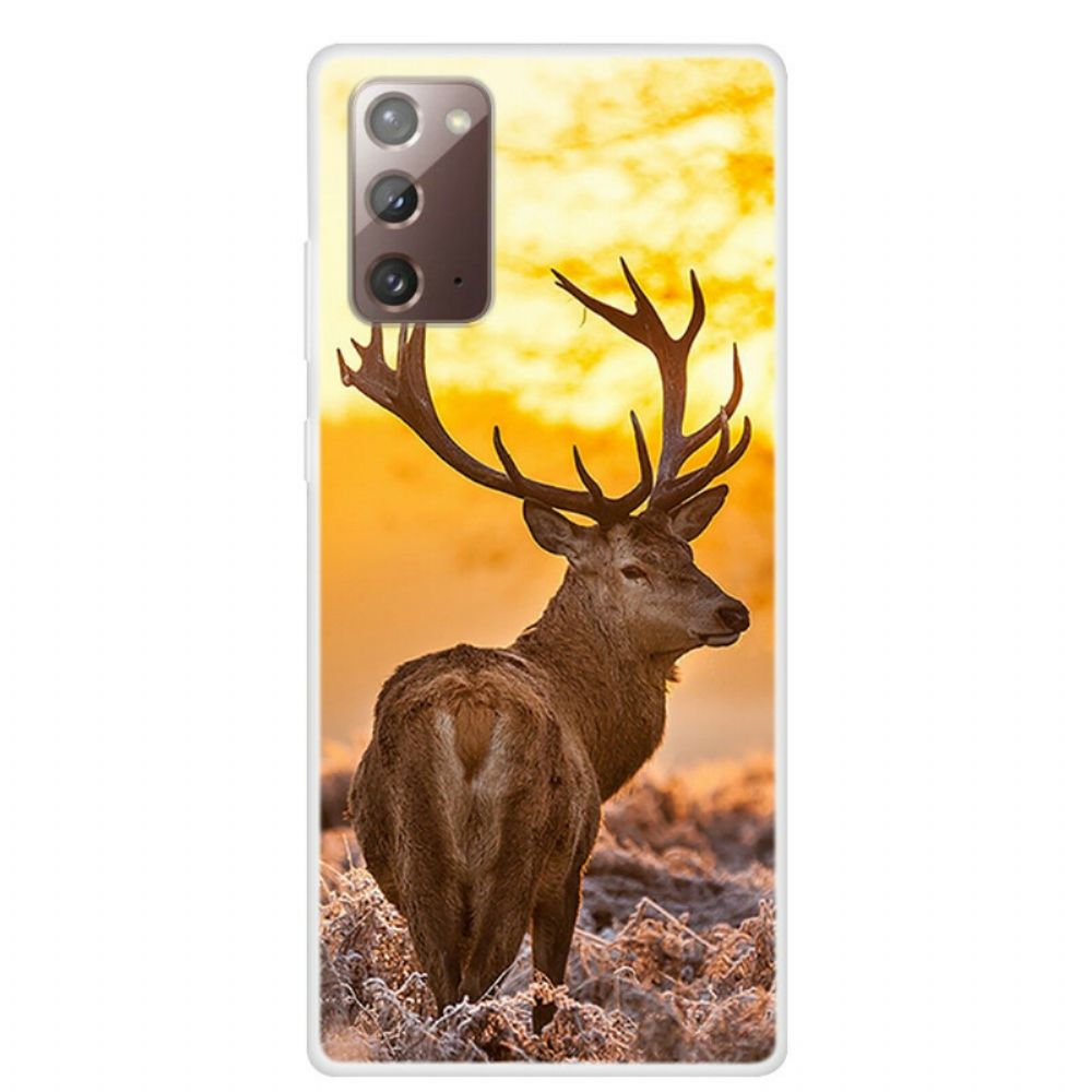 Hoesje voor Samsung Galaxy Note 20 Herten En Landschap