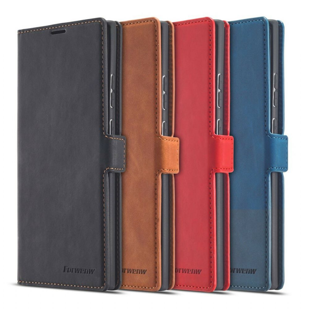 Leren Hoesje voor Samsung Galaxy Note 20 Lederen Effect Forwenw