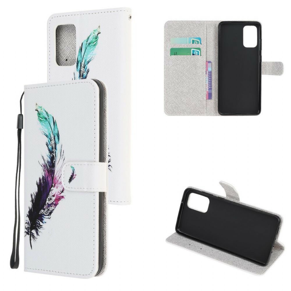 Leren Hoesje voor Samsung Galaxy Note 20 Met Ketting Thong Veer