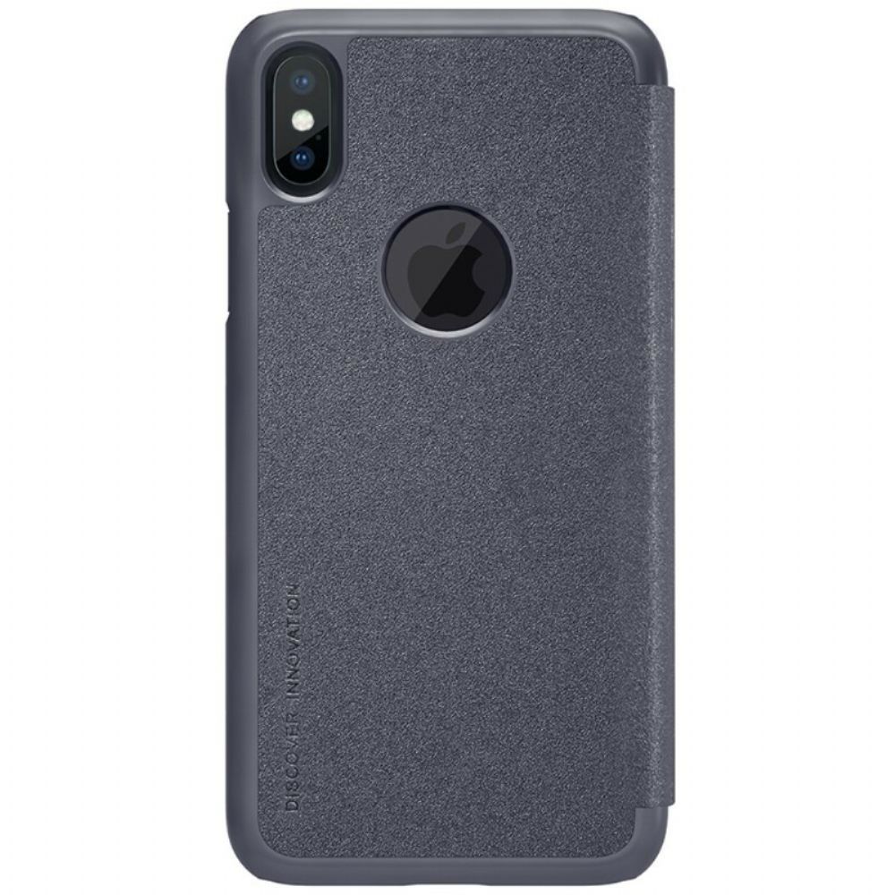 Bescherming Hoesje voor iPhone X / XS Folio-hoesje Nillkin